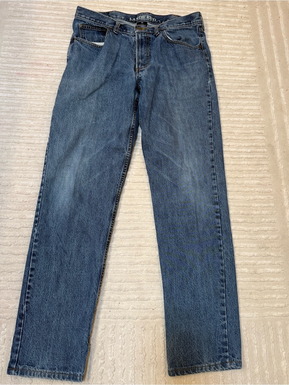 Lands’ End Men’s Traditional Fit Jeans Size 36 Medium Wash